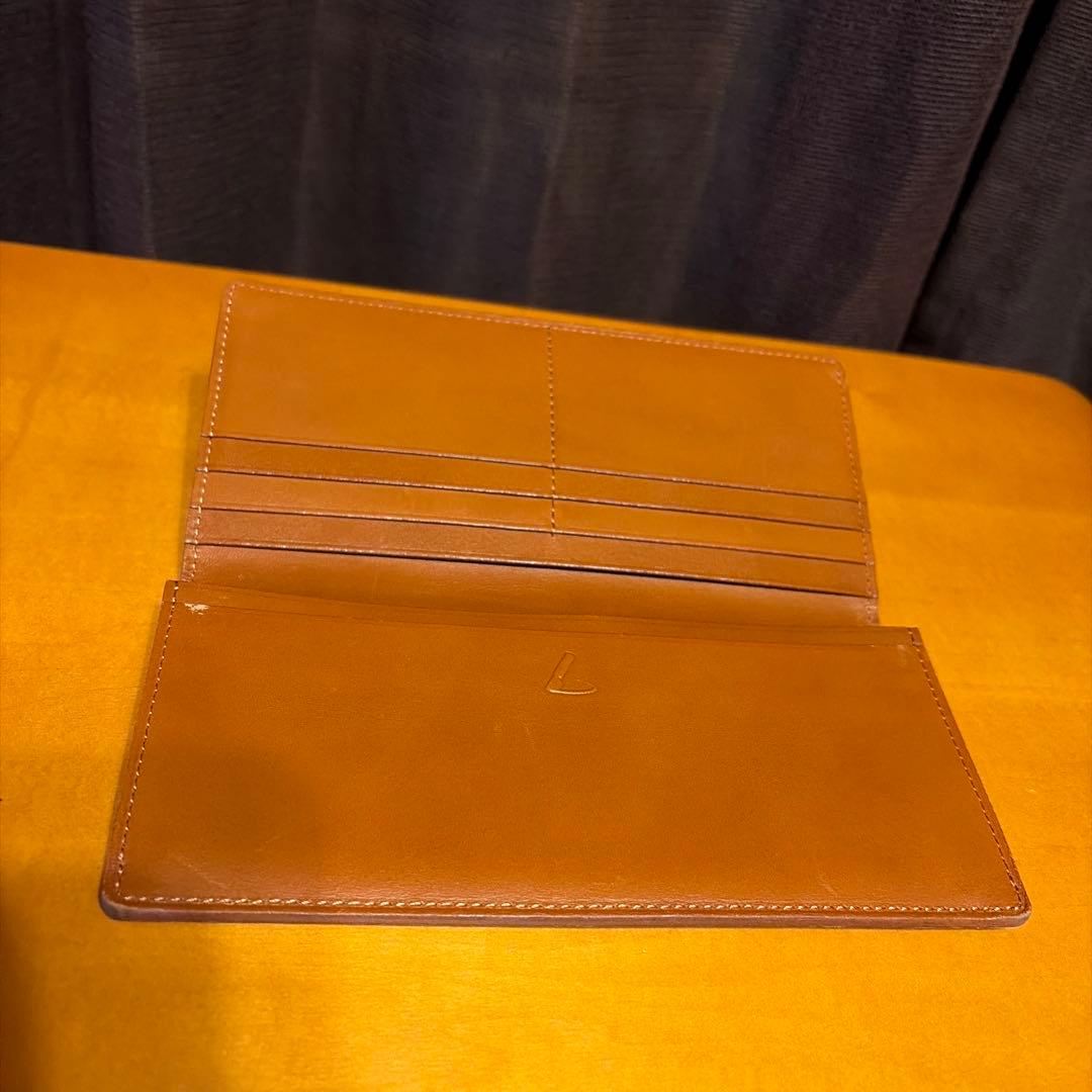 土屋鞄製造所 コードバン レザー製 黒 長財布 小銭入れなし