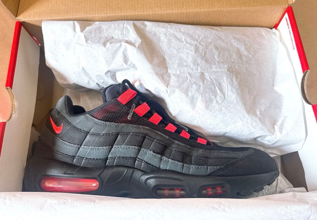 靴 Nike AirMax95 \"Black Laser Crimson\" 28cm