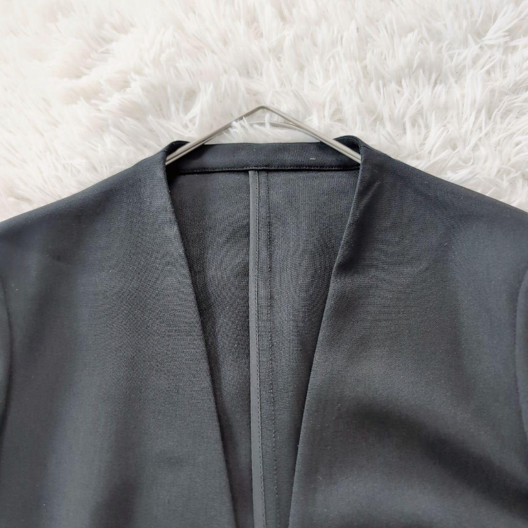 ✨️美品✨️ノーカラー　パンツスーツ　セットアップ　黒　M　プラステ　洗える