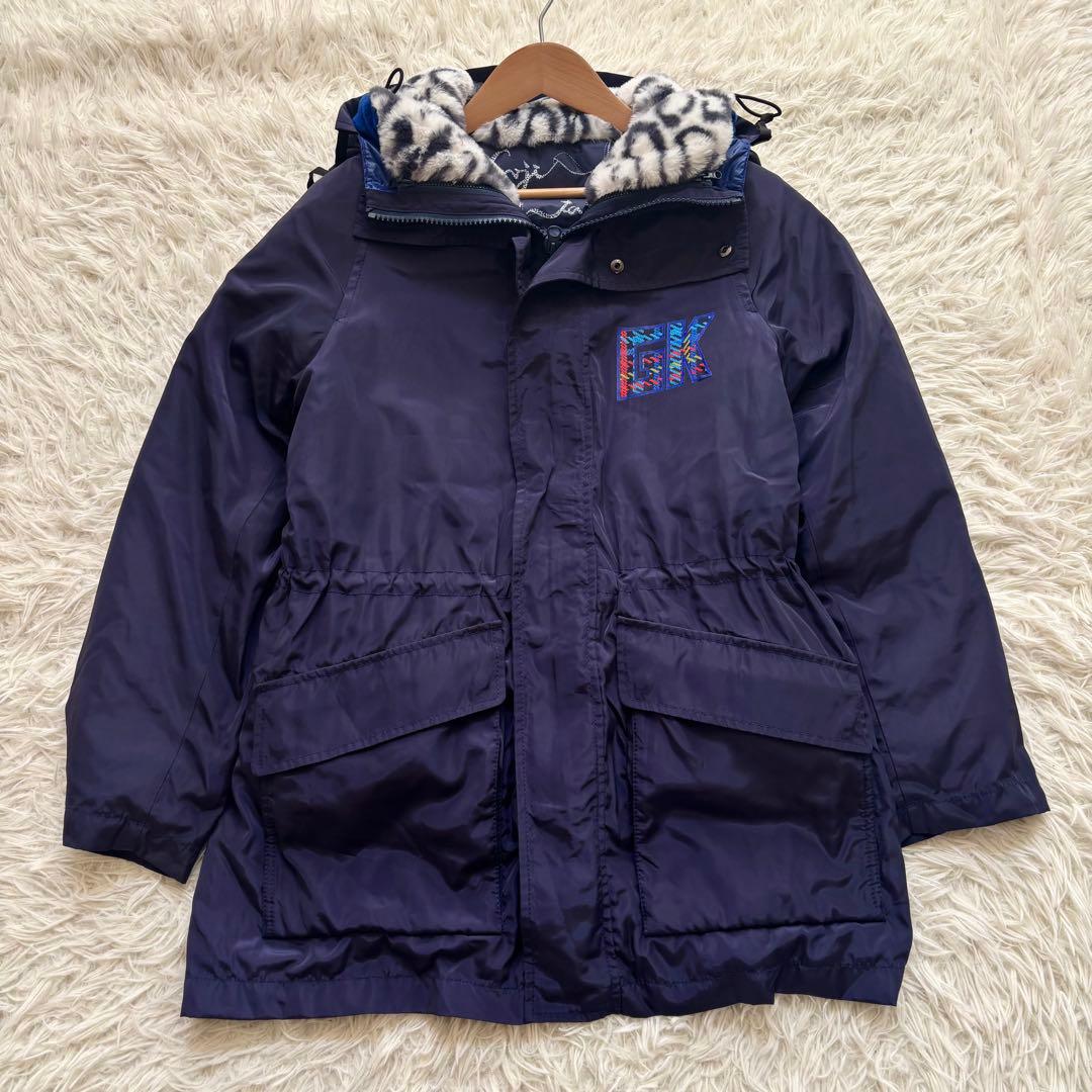 美品 伊太利屋 3WAY ダウンコート インナーダウン Mサイズ 紺 近年モデル