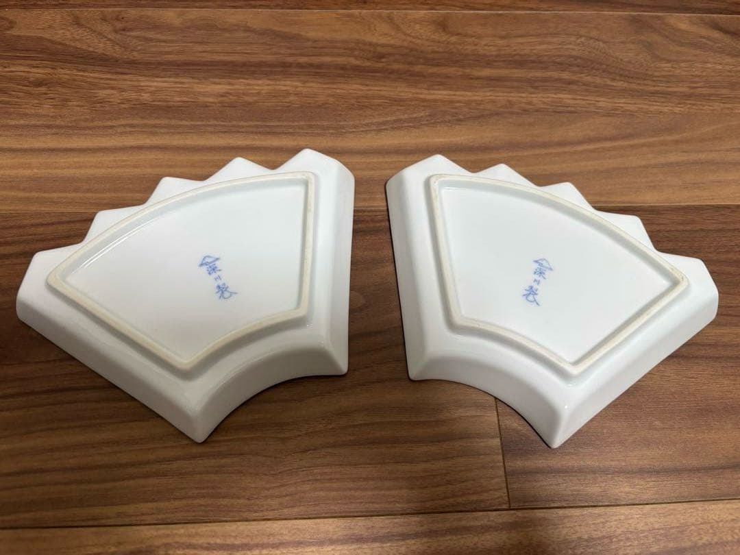 深川製磁　取皿揃　川に桜　10枚セット