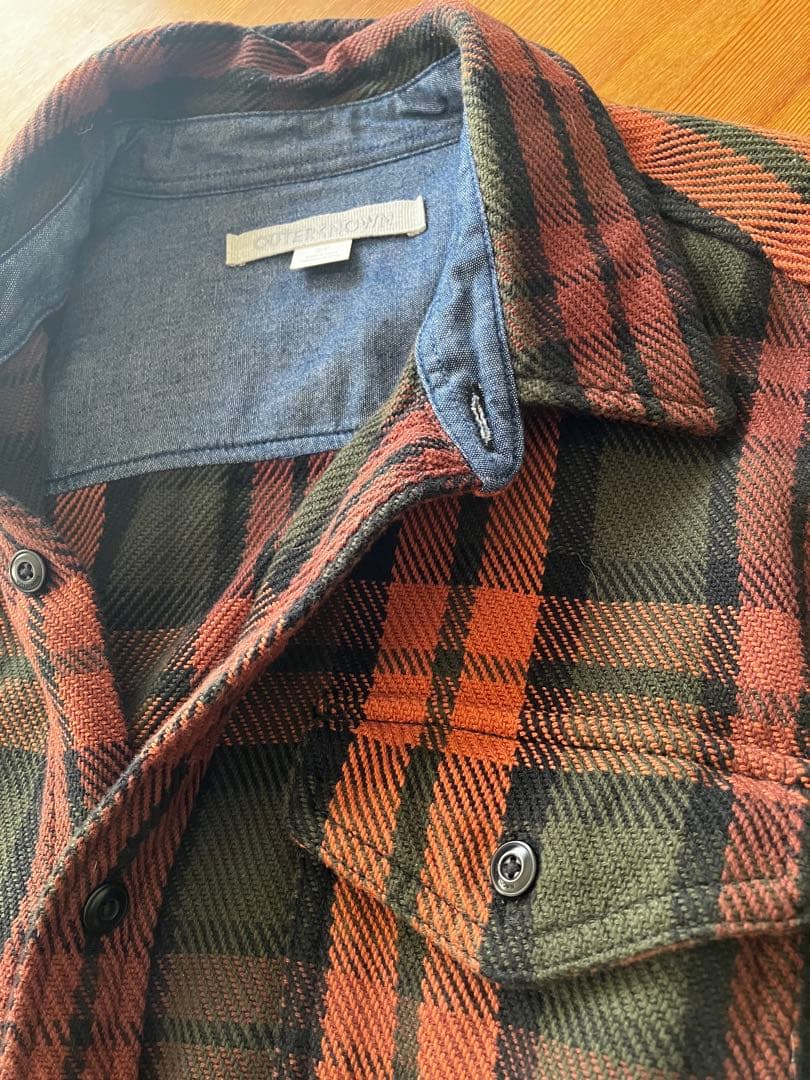 OUTERKNOWN アウターノウン肉厚ブランケットシャツ