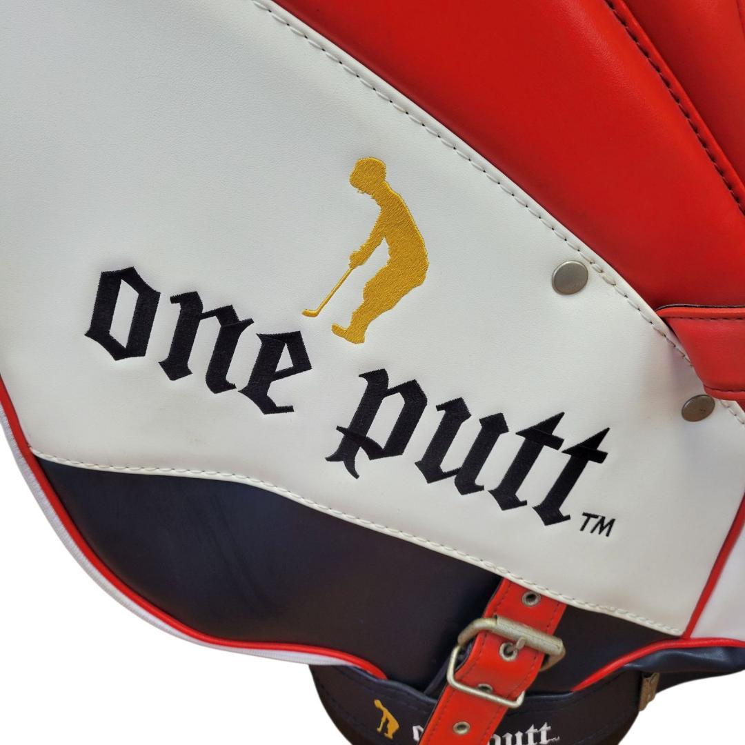 【極希少】one putt キャディーバッグ プロモデル 革 ゴルフバッグ
