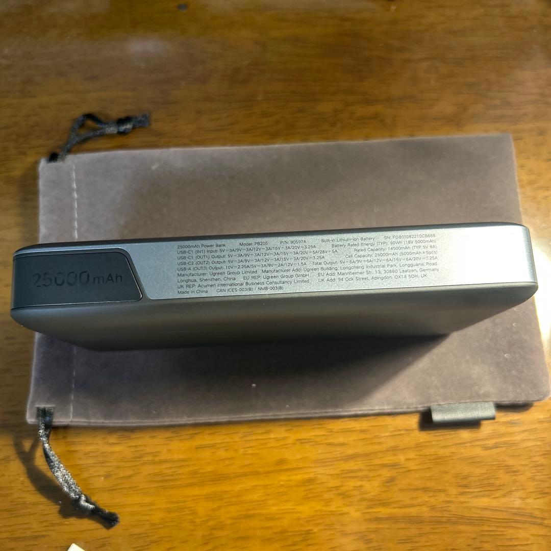 UGREEN 25000mAh 145W モバイルバッテリー