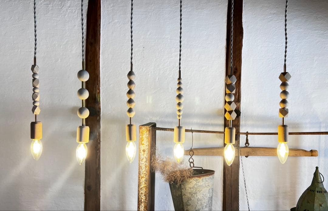 ウッドパーツのペンダントライト 木工照明 ウッドライト