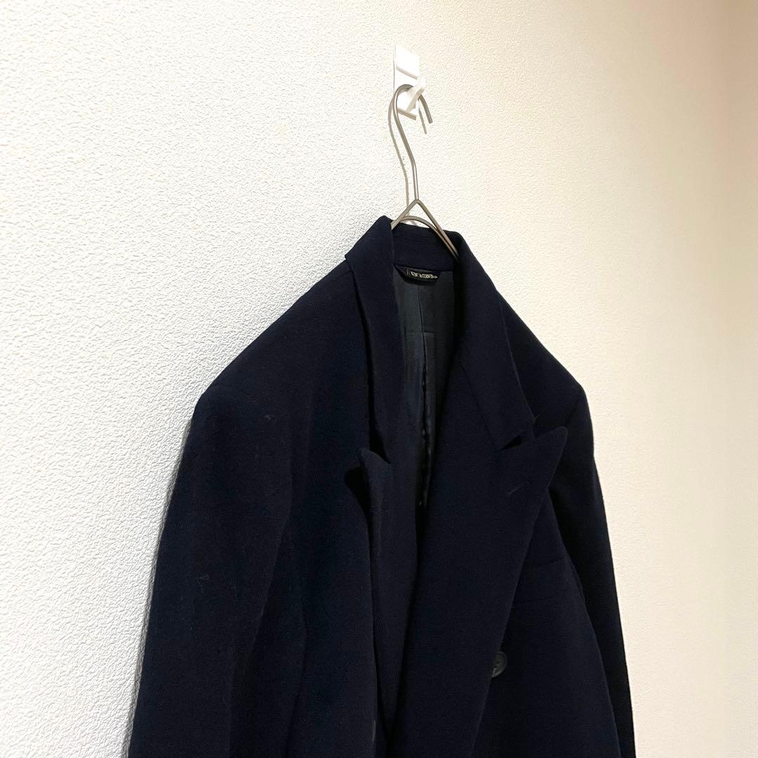 【希少性⭐︎英国紳士】ケント＆カーウェン　ダブルチェスターコート　ウール　濃紺　Ｌ