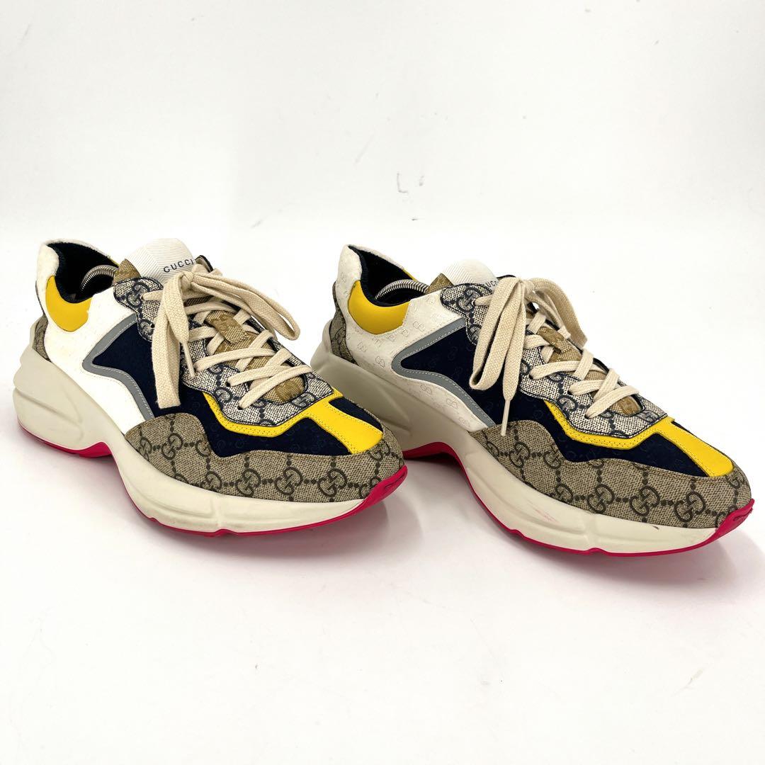 グッチ　ライトン　スニーカー　GGスプリーム　GGキャンバス　カラフル　27cm