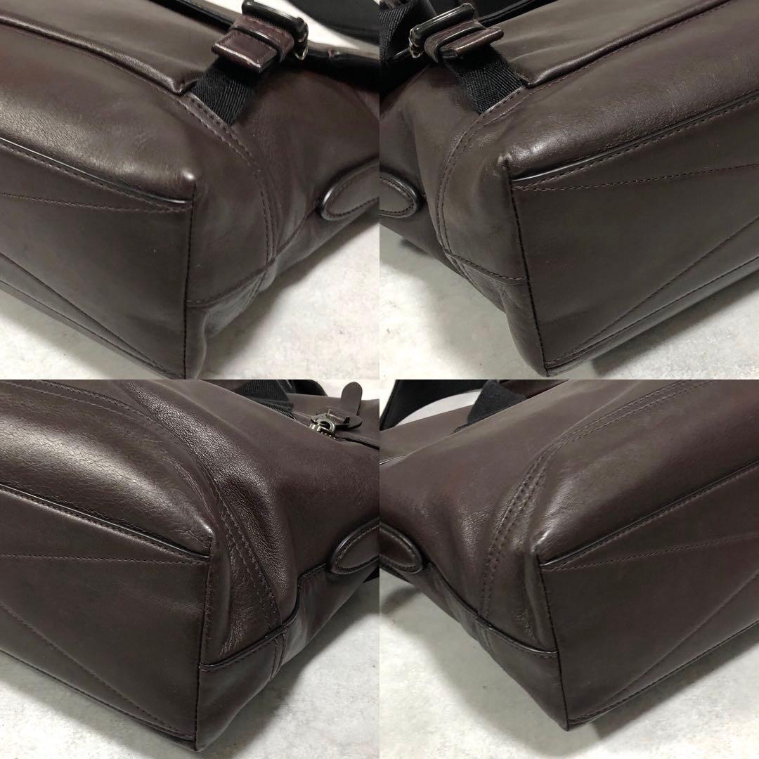 極美品✨コーチ ショルダーバッグ 37954 リビングトン バイク ブラウン