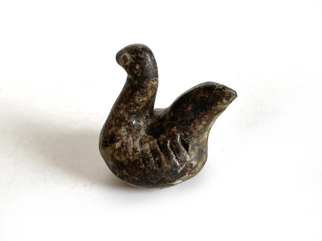 アンティーク　骨董　宋胡録　鳥形玩具　褐釉　おもちゃ　土人形　民藝　スンコロク