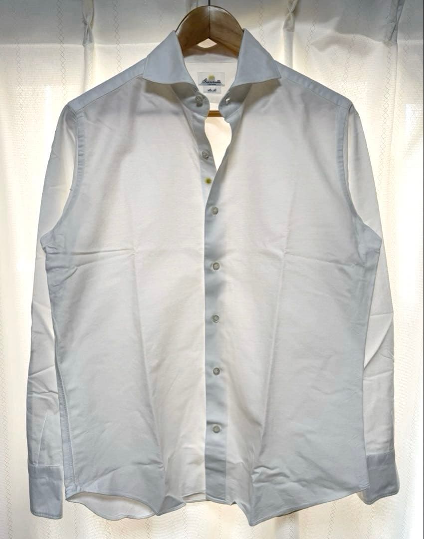 GIANNETTO／ジャンネット／OXカッタウェイシャツ／ホワイト／L