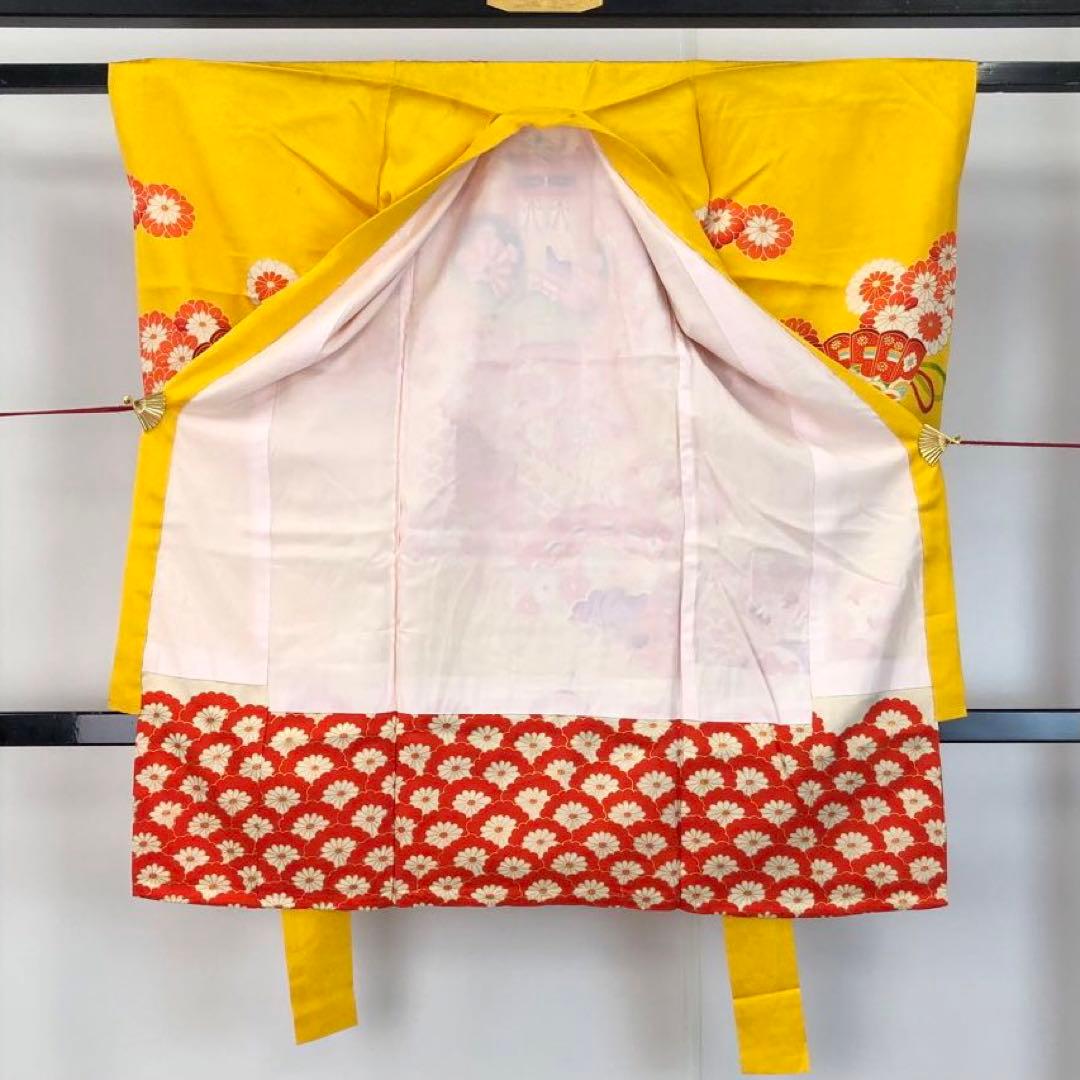 子供着物 七五三 3歳 御所車 花模様 金駒刺繍 CK-7323 CK-7377