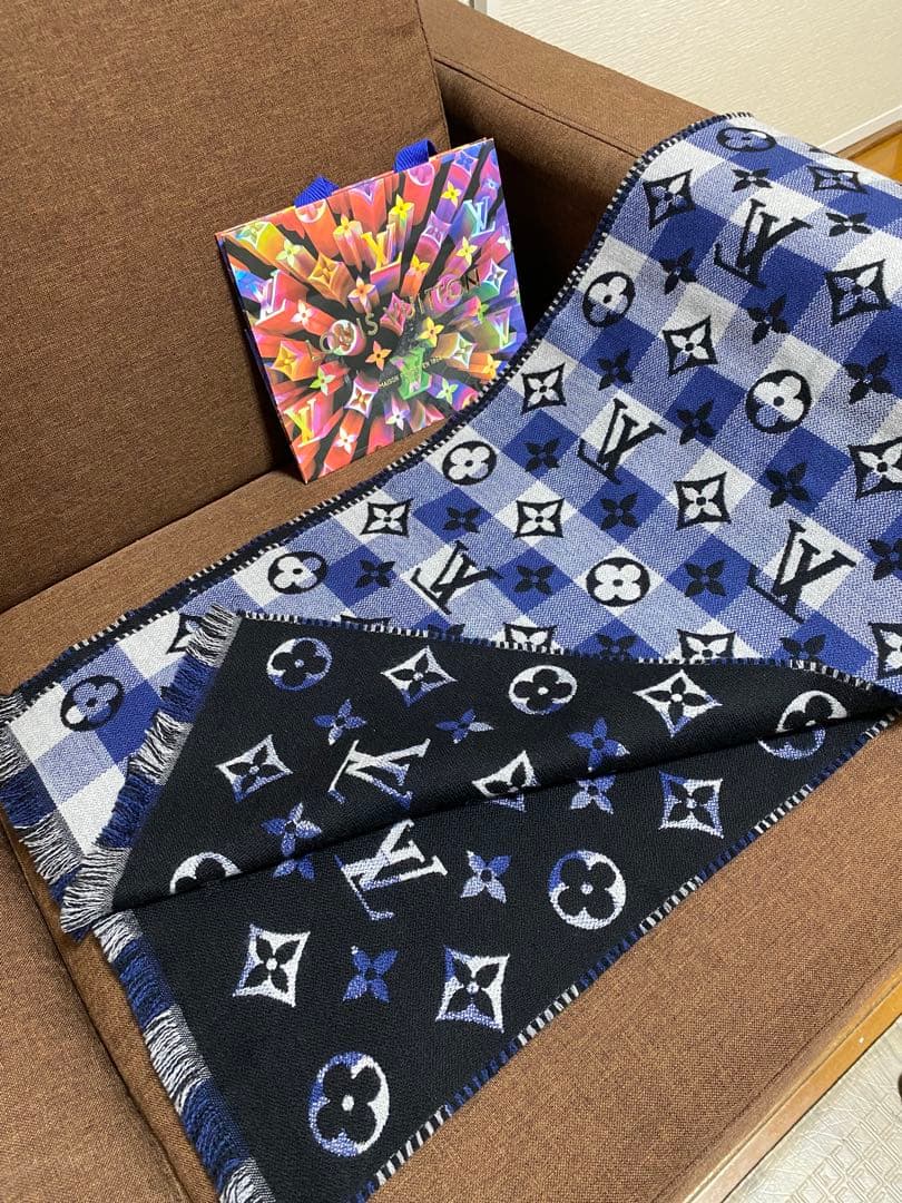 ルイヴィトン　マフラー　エシャルプ　ダミエ 3D M76571