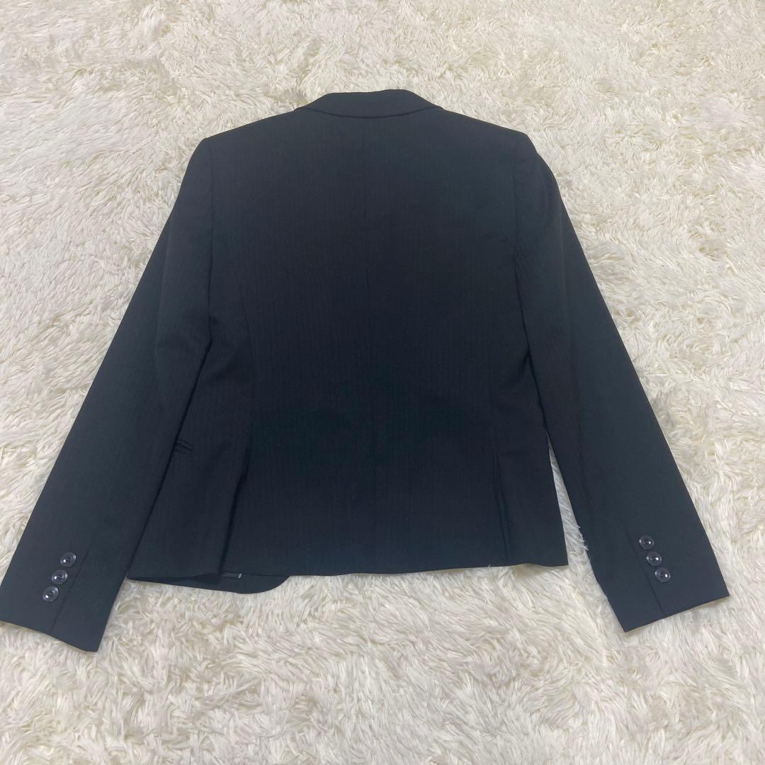 大きいサイズ　レミュー　パンツスーツ　ウォッシャブル　ブラック　上11下13