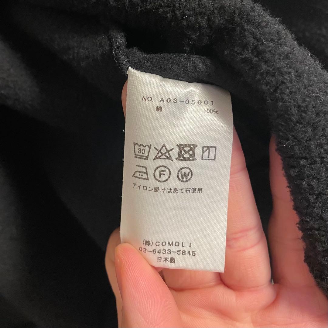 24AW COMOLI コットン裏毛 ジップパーカ 3 A03-05001