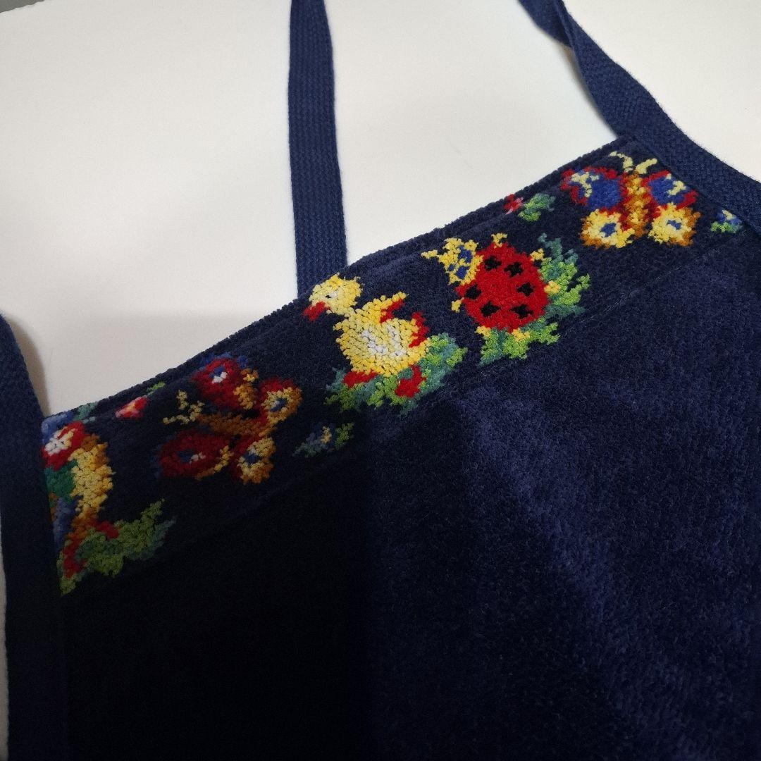 学校フェイラー　ネイビー　エプロン