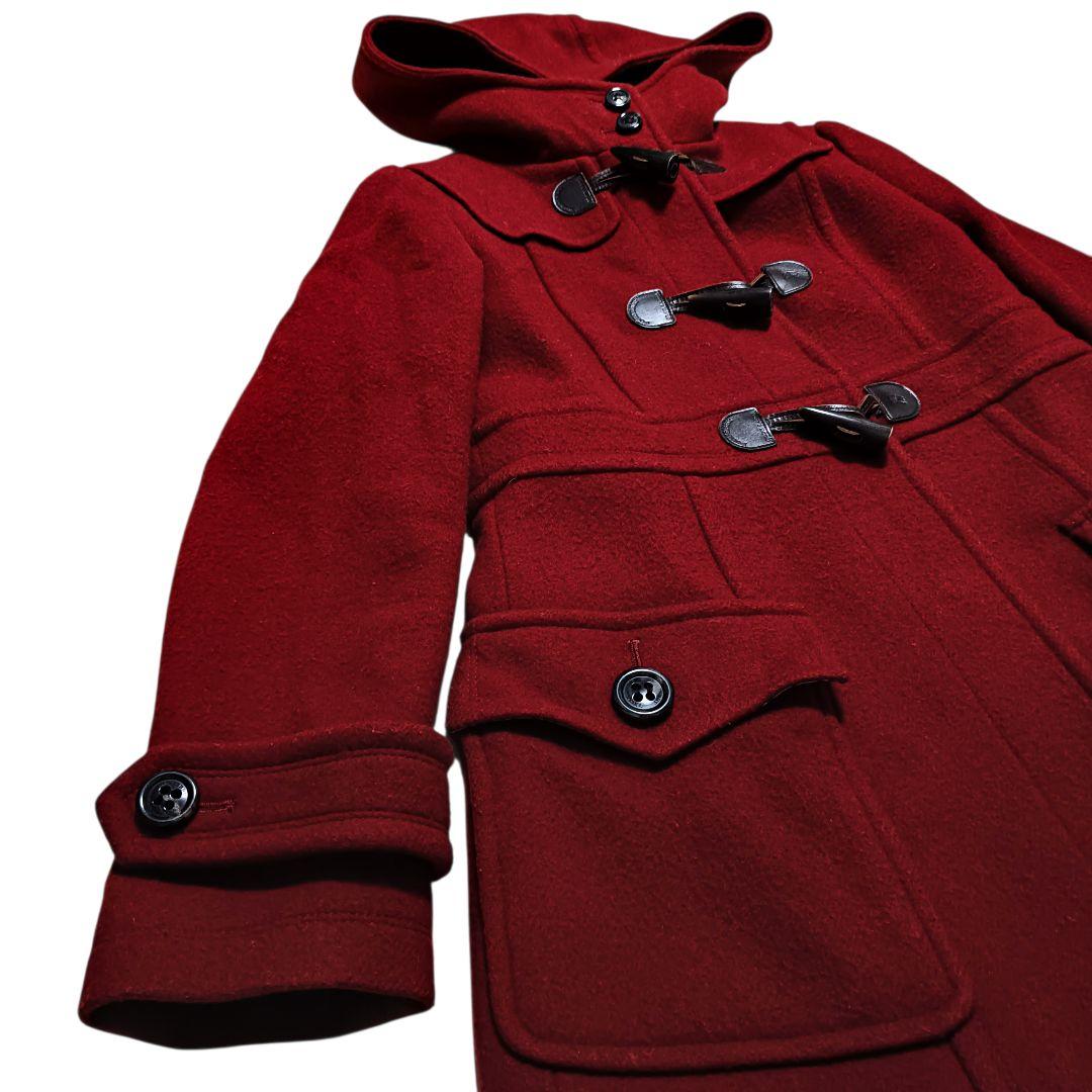 【美品】バーバリーブルーレーベル ダッフルコート ノバチェック レッド 38