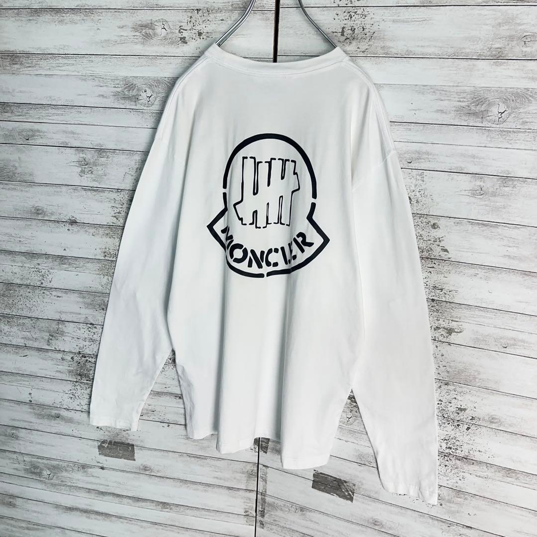 11638【QR確認済み】モンクレール　バックプリント長袖tシャツ　白