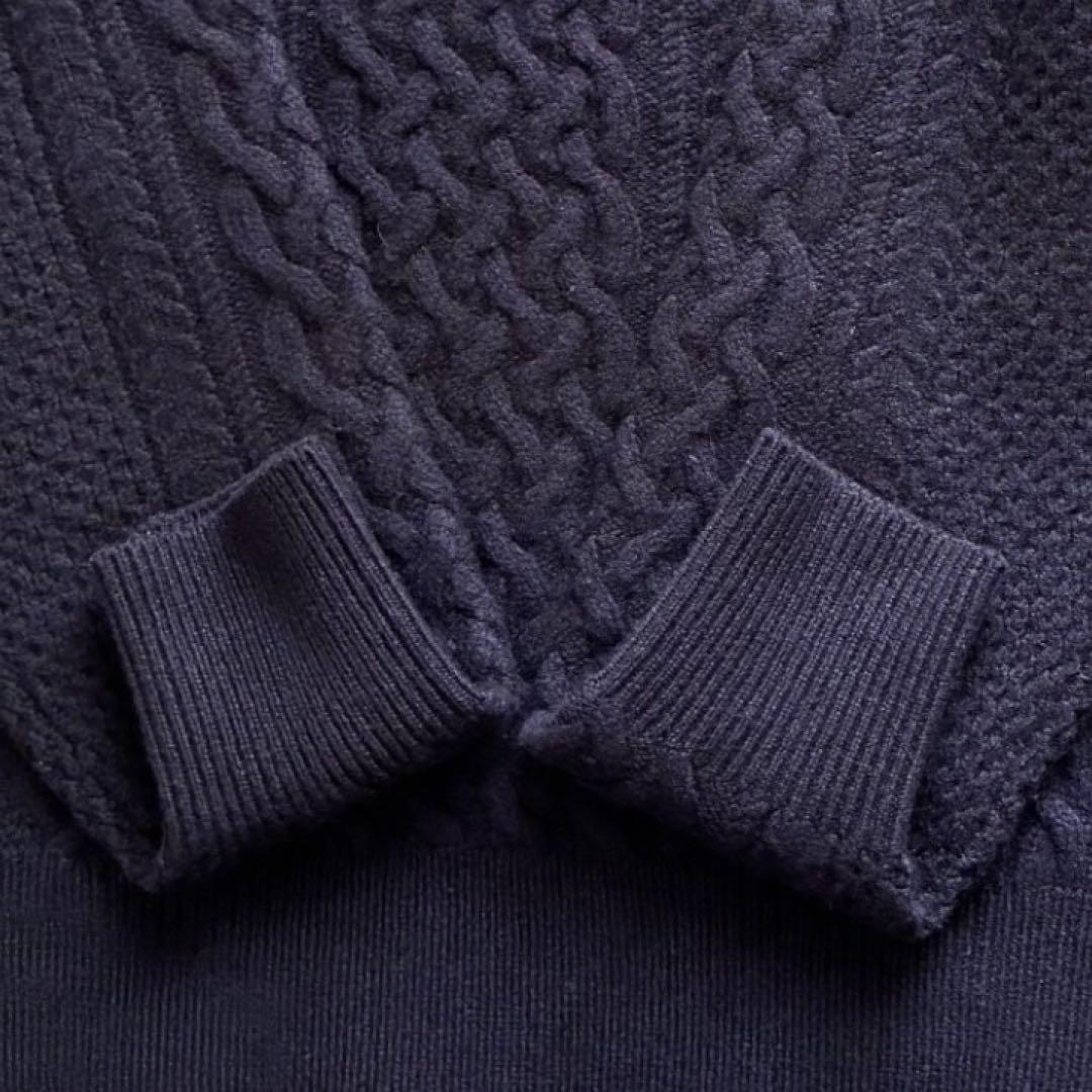 新品級✨FRAMeWORK ハミルトンウール アランニット 金ボタン 紺 F