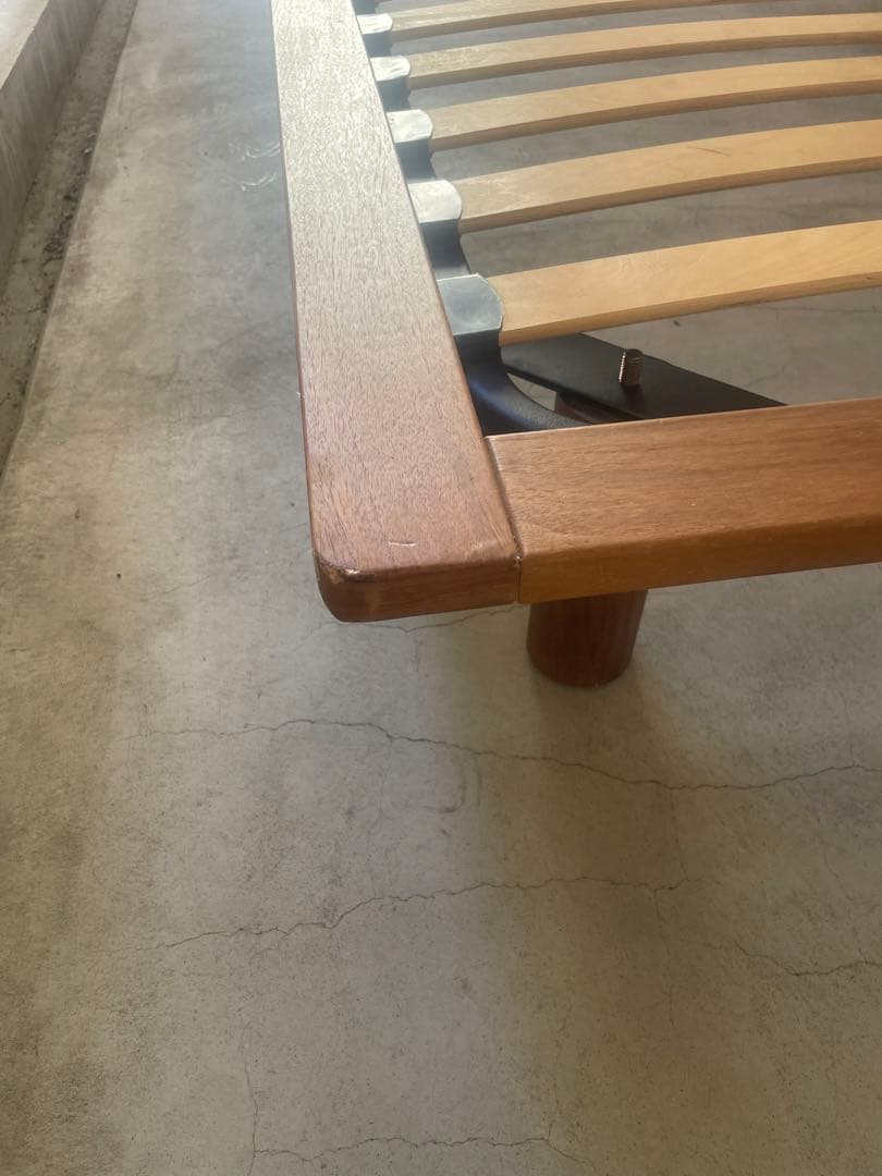 【引取限定】無印シングルベッドフレーム ナチュラルウッド