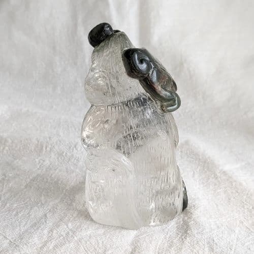 ✧手掘り 虹 ブラジル産 ガーデンクォーツ 如意 スマイル 猫✧