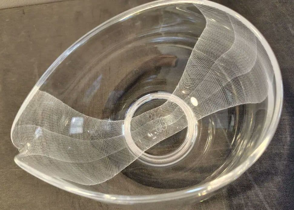 新品未使用　伊藤周作 ファイバーレース片口　卵型ガラスボウル