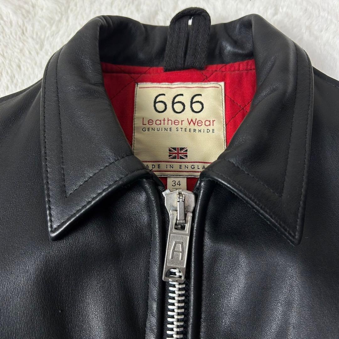 美品 666 ライダースジャケット ステアハイド キルティング シングル