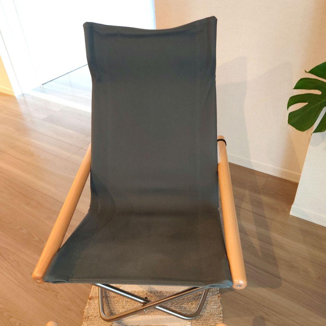 NychairX ニーチェア ロッキングチェア&オットマン　グレー