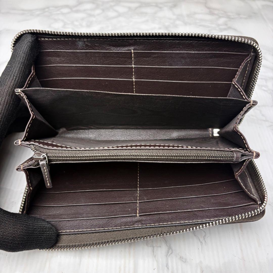 09 極美品 GUCCI 長財布 ラウンドファスナー PVC GGスプリーム o