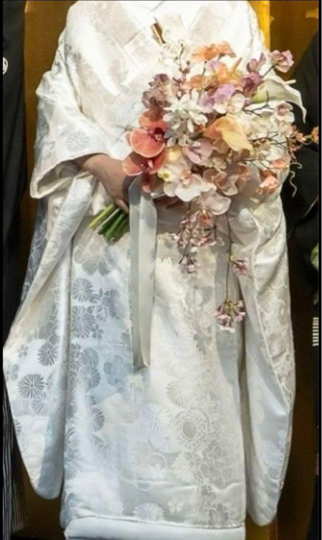 和装　ブーケ　アーティフィシャルフラワー　前撮り　ベビーピンク