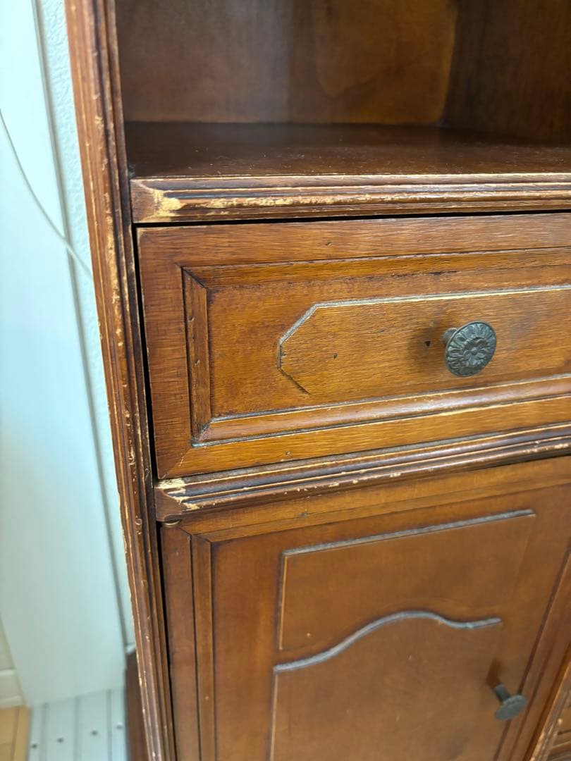 昭和レトロ　アンティーク　収納家具　電話台