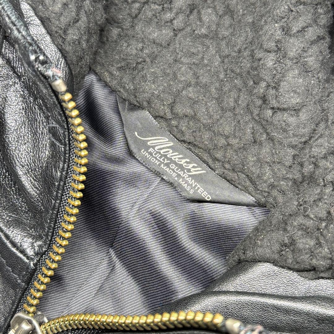 希少 MOUSSY マウジー レザージャケット フード y2k