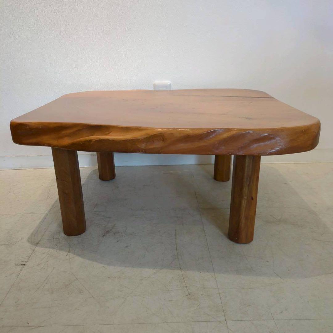 座卓　ローテーブル　一枚板　レトロ　木製