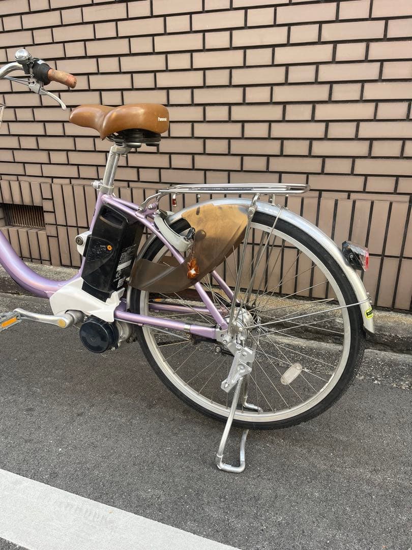 電動アシスト自転車 シティタイプ 紫色