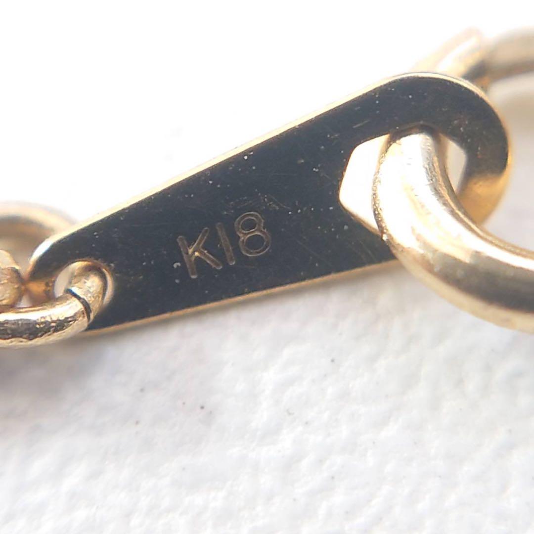 K18 50センチ　ゴールドアズキチェーンネックレス