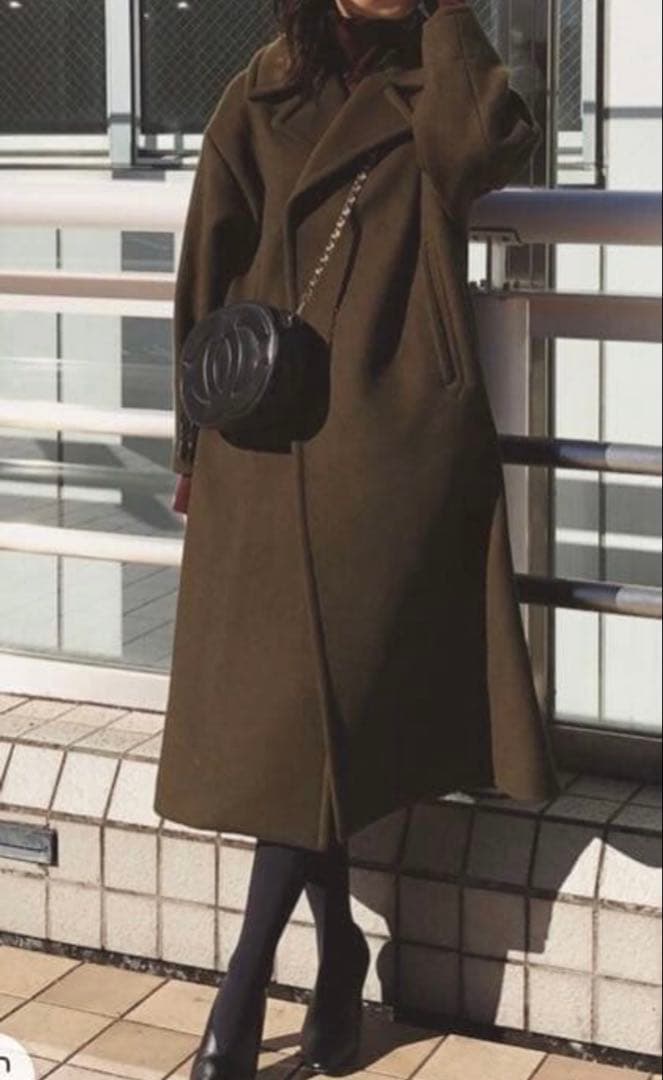 HYKE カーキ ロングコート