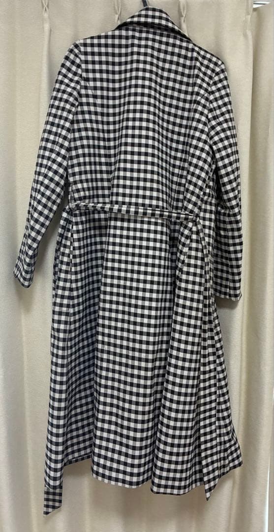 JENNE チェック柄トレンチコート ロング丈