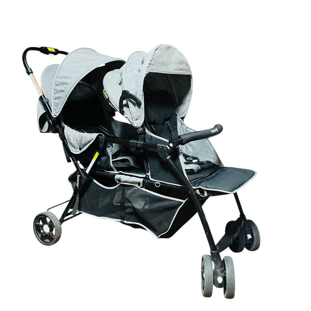 【美品】besrey ベスレイ 2人乗り 縦型 ベビーカー 双子 年子
