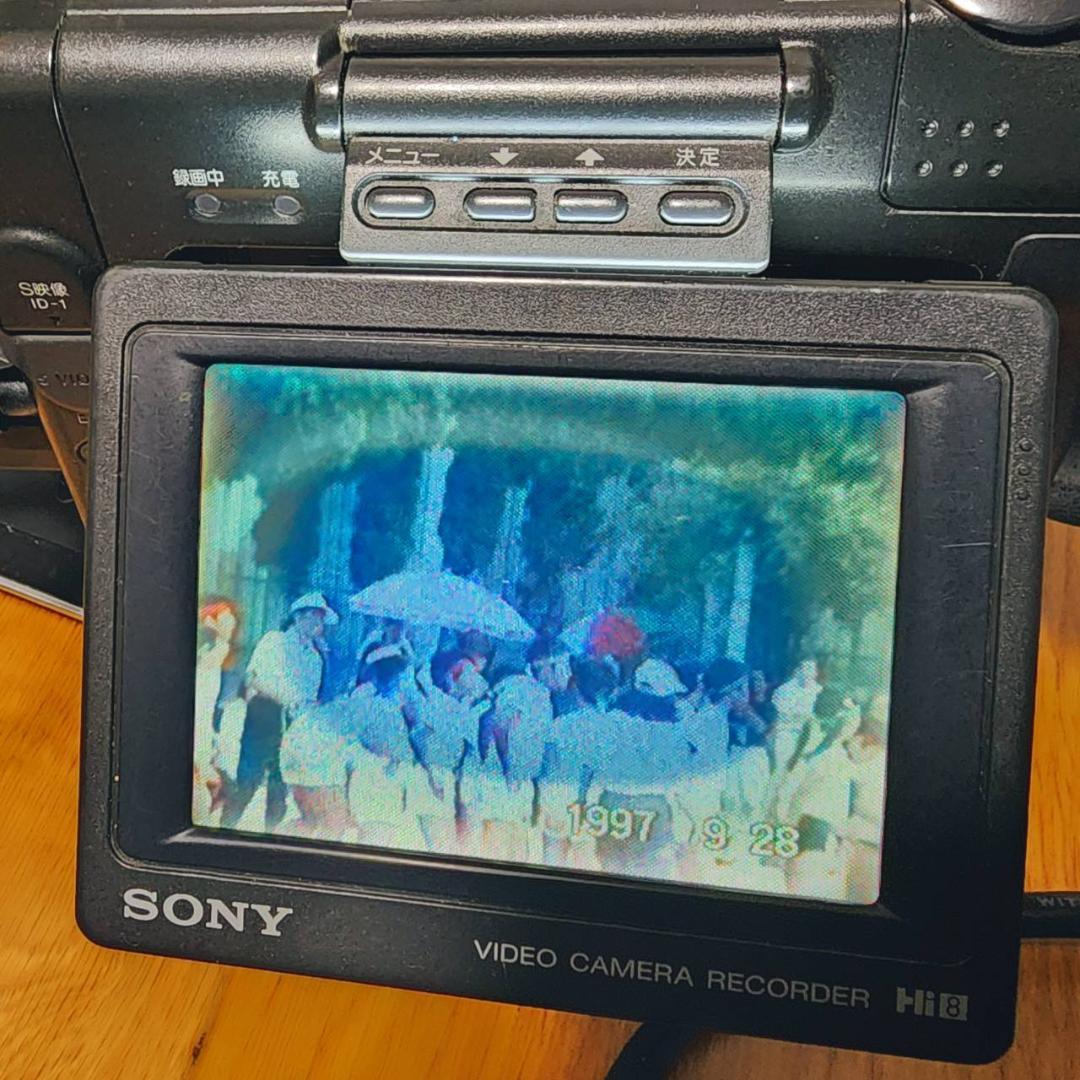 【動作確認済】希少 SONY 高画質 Hi8 ビデオカメラ CCD-SC65
