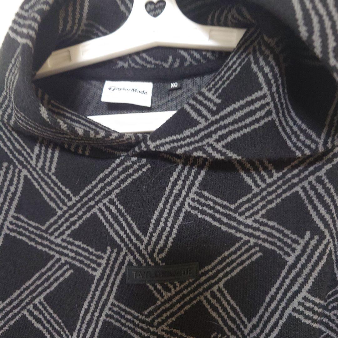 テーラーメイド フリース フード付きセーター メンズ 黒グレー