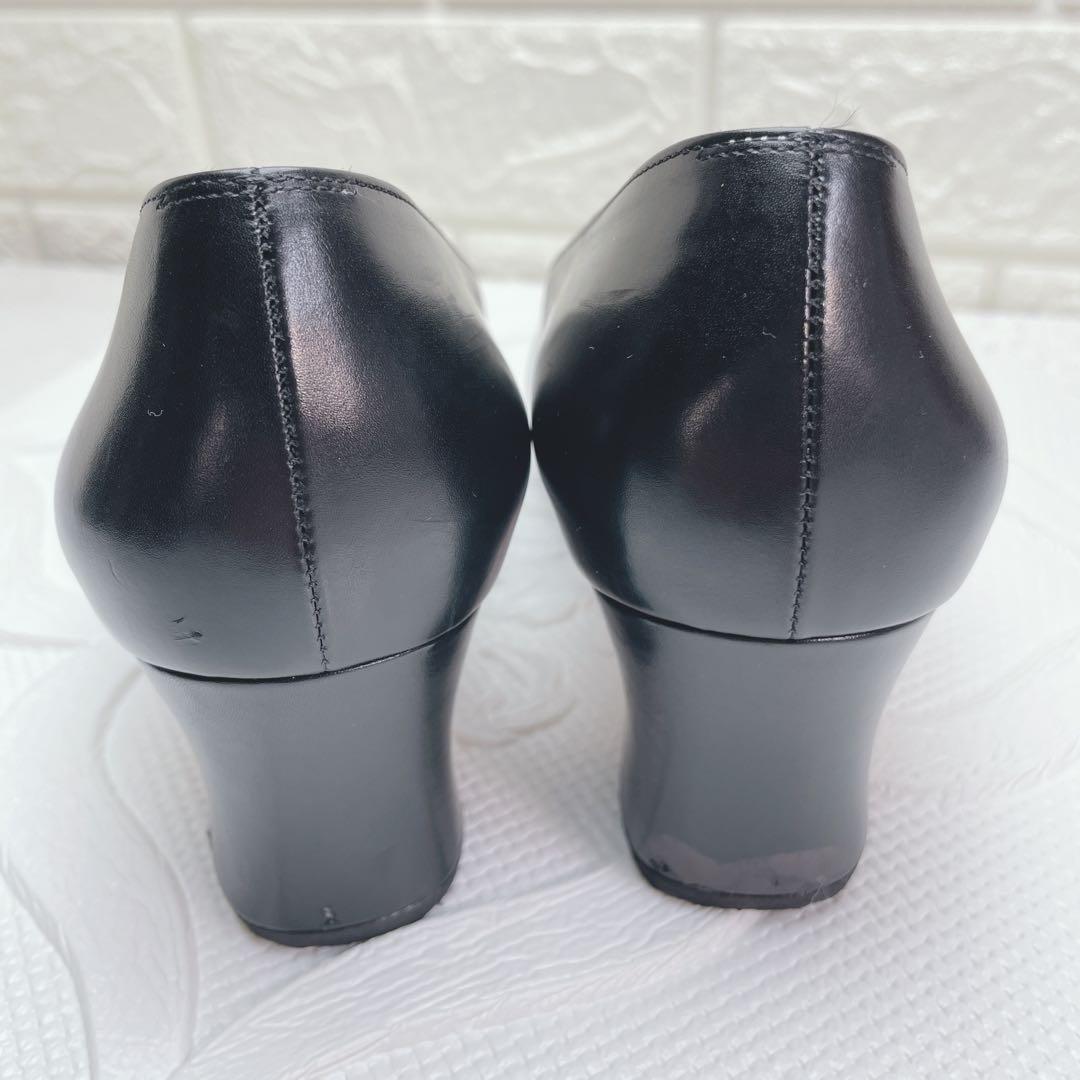 サルヴァトーレフェラガモ レディース チャンキーヒール パンプス【24.0】黒