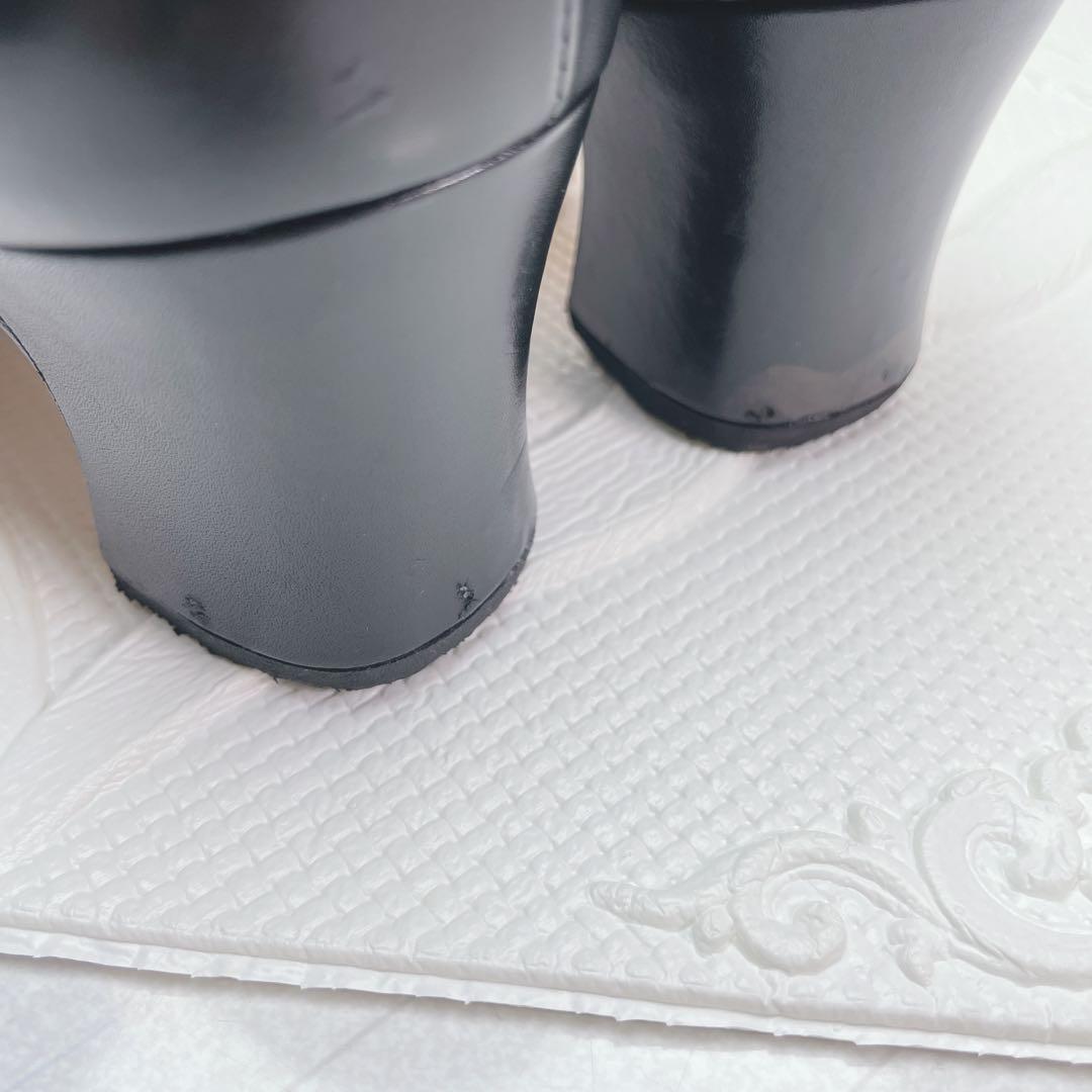 サルヴァトーレフェラガモ レディース チャンキーヒール パンプス【24.0】黒