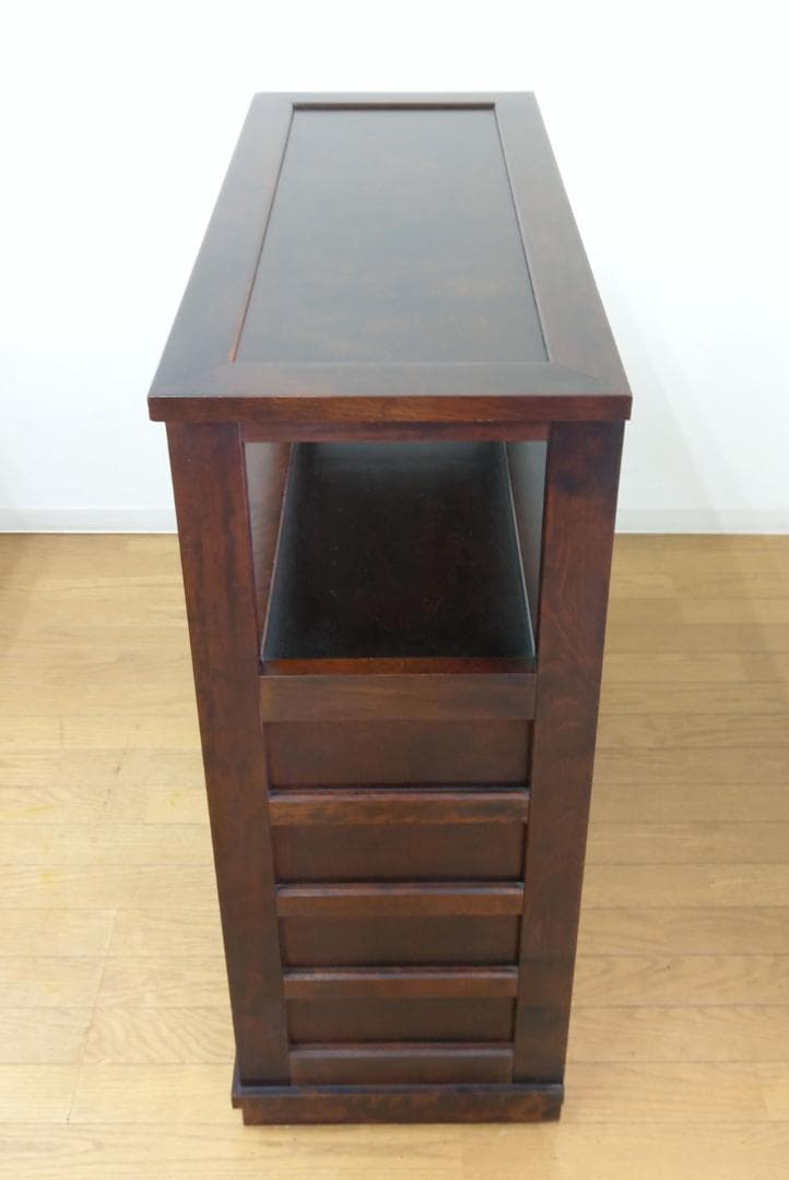 外装程度良 木製 樺材 無垢 北海道民芸家具 飾り棚 茶棚 食器棚 サイドボード