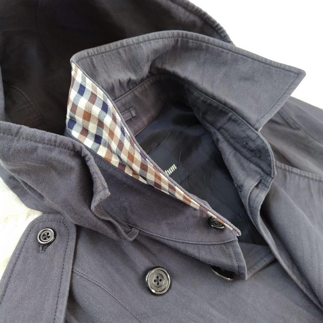 Aquascutum　アクアスキュータム　トレンチコート　ネイビー　42