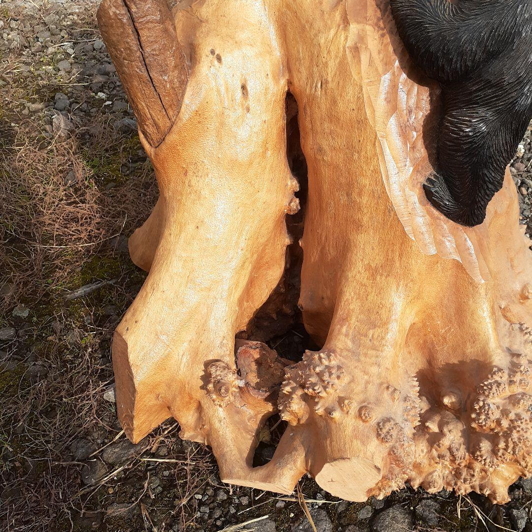 木彫り　熊　一刀彫　北海道　アンティーク　骨董　古道具　インテリア　雑貨