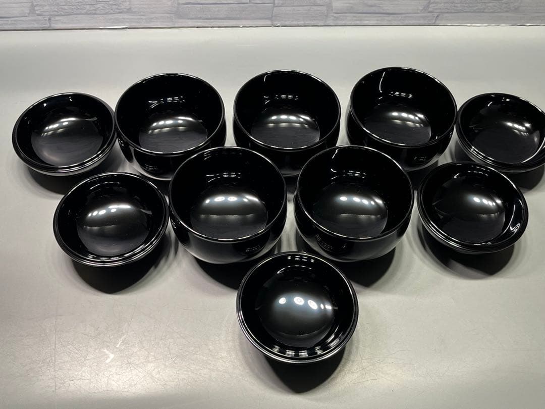 越前塗　黒鈴椀　金蒔絵　五客　天然木　本漆手塗　未使用品　三越販売