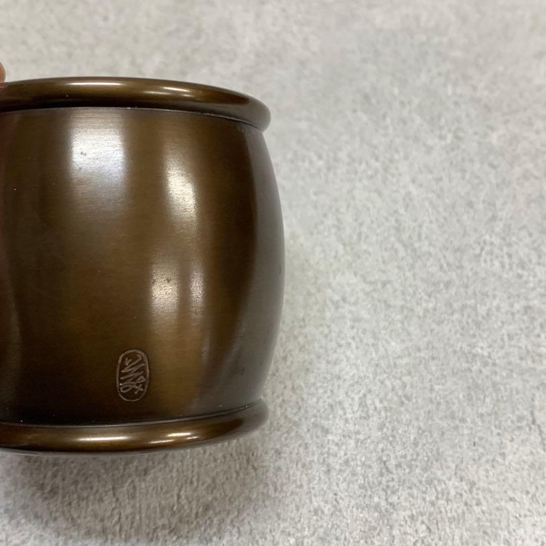 蓋置 和田美之助 共箱 鼓胴 唐銅 茶道具 B-2