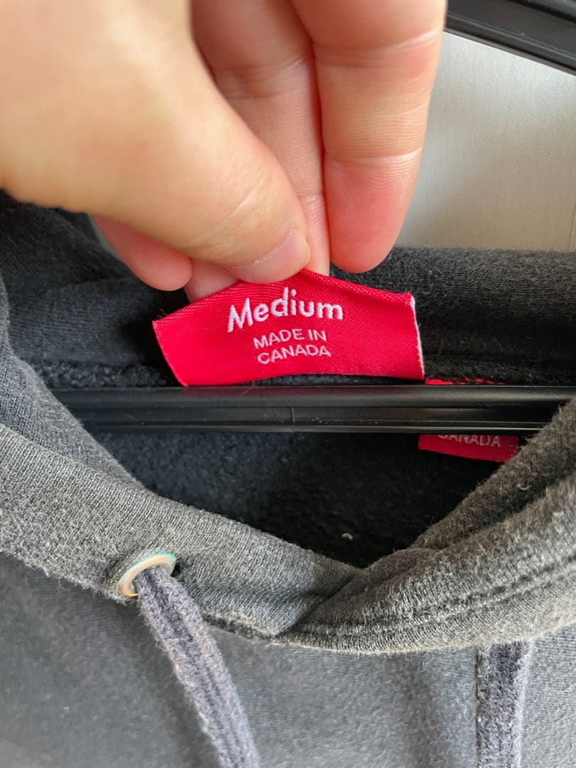 Supreme フード付きパーカー グレー