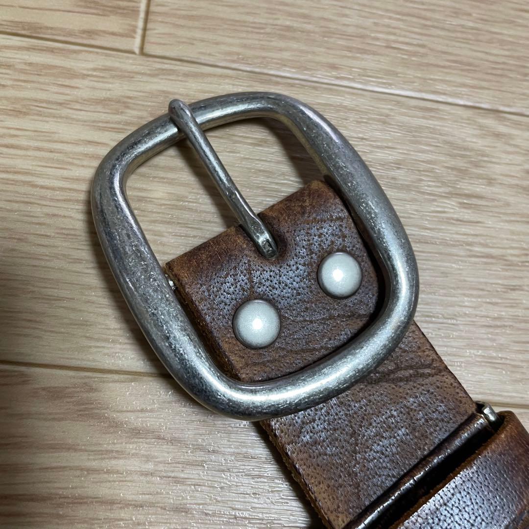 9*9様 コンチョベルト　　本革　レザー　ブラウン　y2k アメカジ　ビン