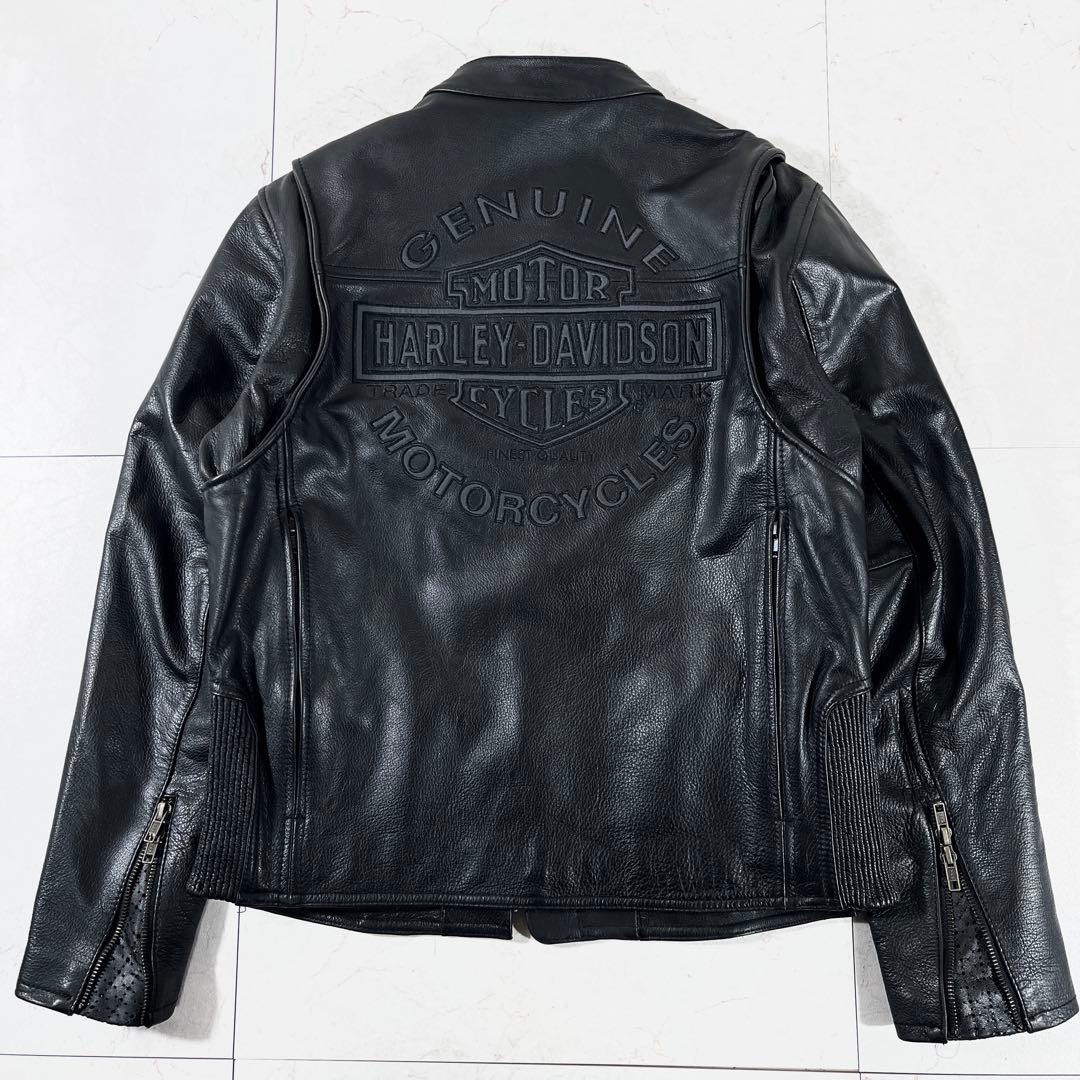 ✨美品 ハーレーダビットソン 希少モデル ライダースジャケット メッシュ 刺繍