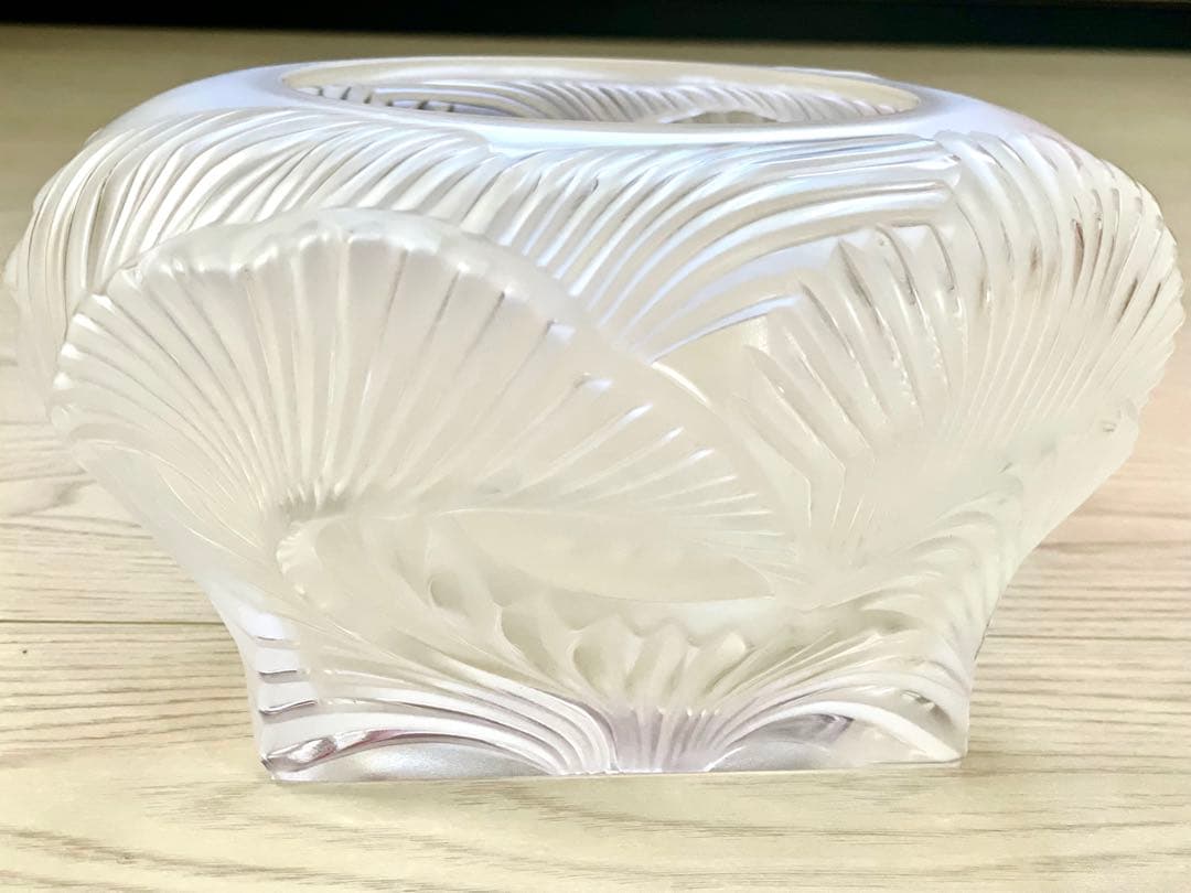 LAUQUE ラリック 水指 茶道具 ガラ工芸　ガラス　花瓶　置物　中古品